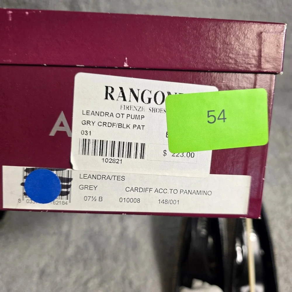 VTG Amalfi Rangoni Women's Plaid‎ Peep Toe Heels Italian Leather Lined 7.5 NIB